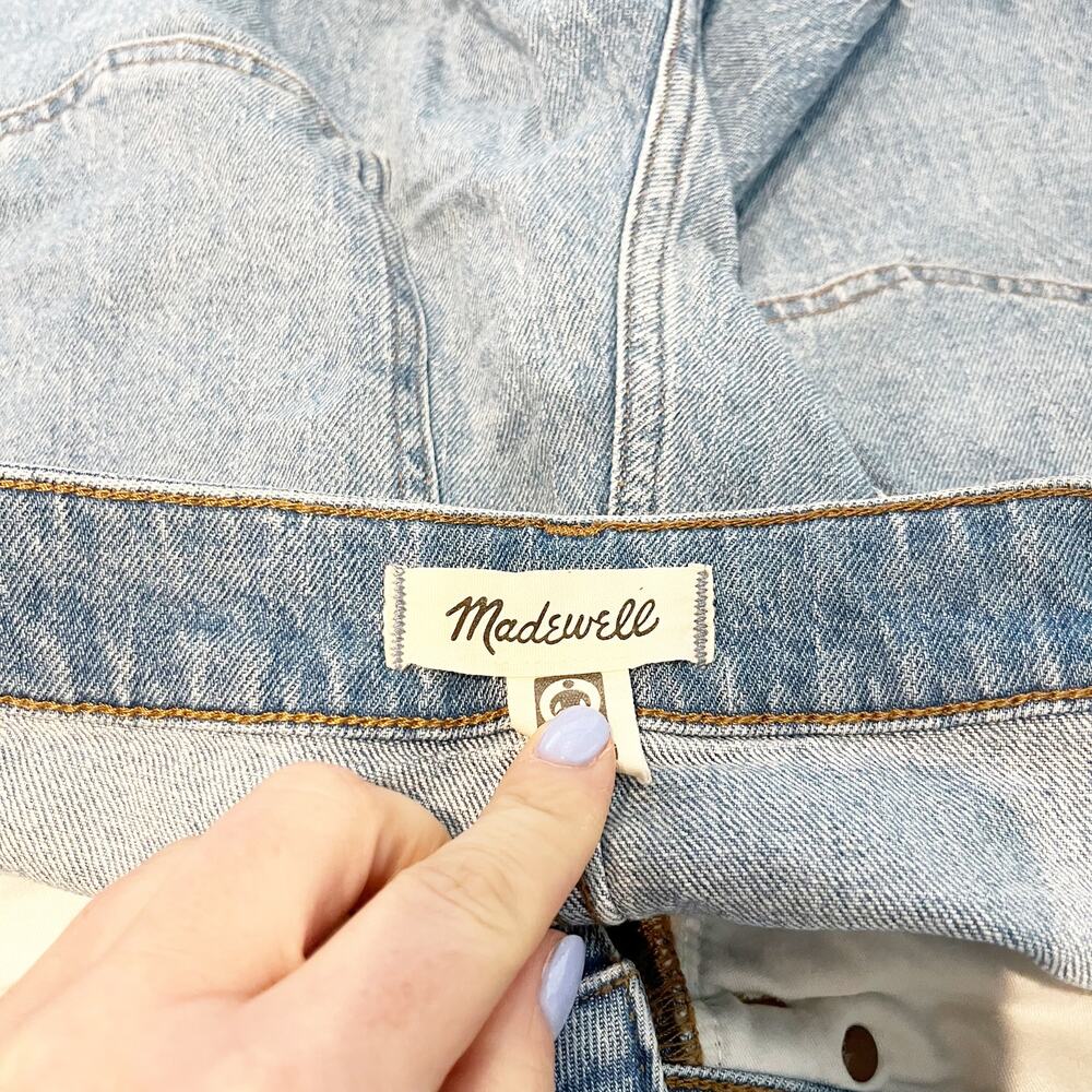 Madewell The Curvy Perfect Vintage Mid Length Jean Shorts Blue 29 - Picture 3 of 6